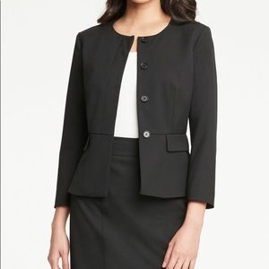 NWT Black Ann Taylor Factory Peplum Jacket Size 6
